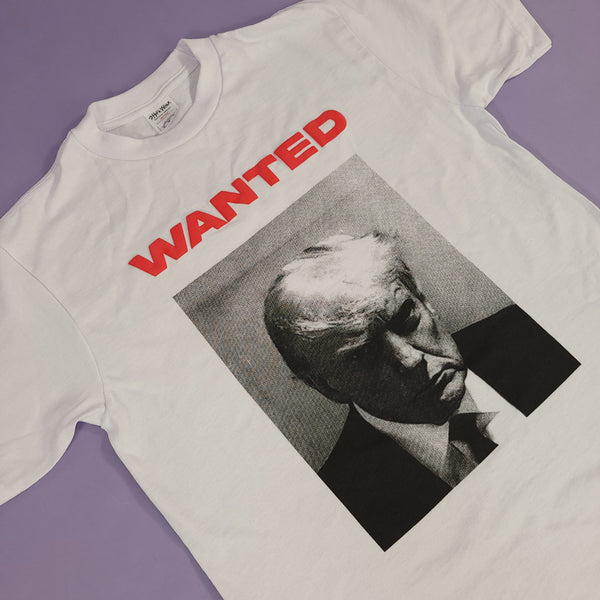"Wanted" President Donald Trump Puff Print Graphic T-Shirt