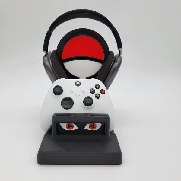 Uchiha Clan Inspired Controller and Headset Stand Combo