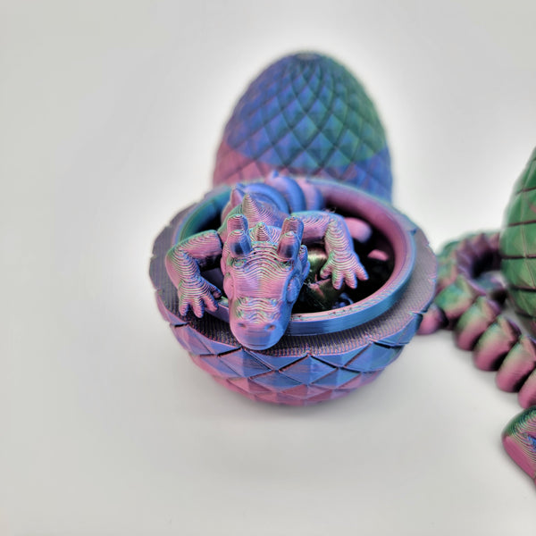 Articulated Night Spirit Dragon – Multicolor Edition w/ Dragon Egg