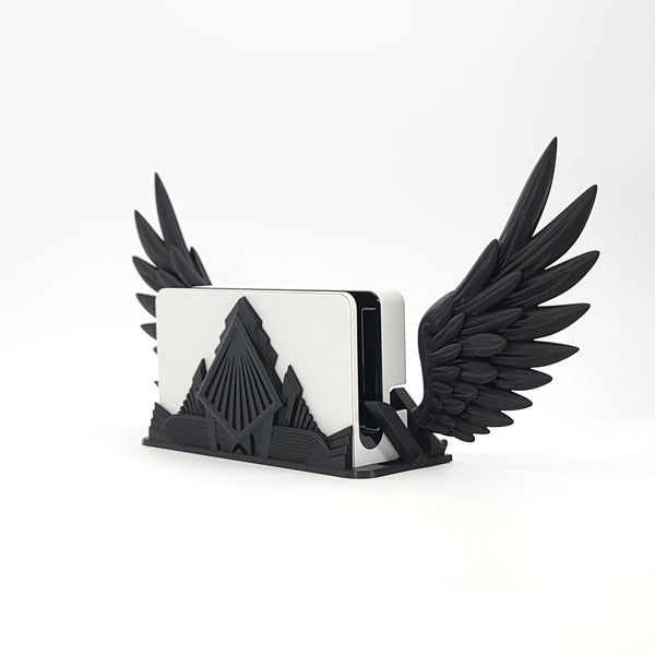Art Deco Wings Gaming Console Dock Accessory – Compatible with Switch OLED & Classic