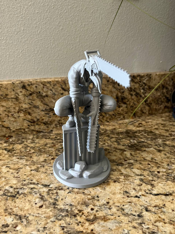 3D Printed Chainsaw Hero Figurine - Steez Stock