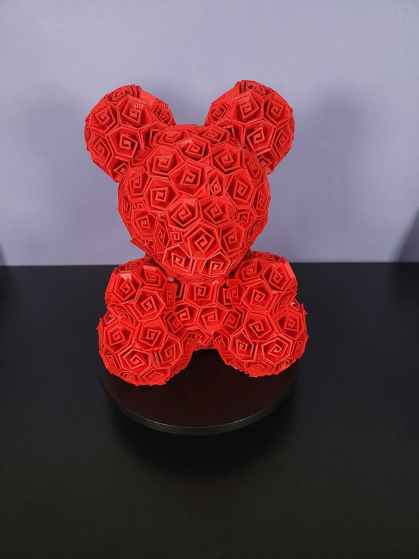 3D Printed Rose Teddy Bear Valetines Day Special - Steez Stock