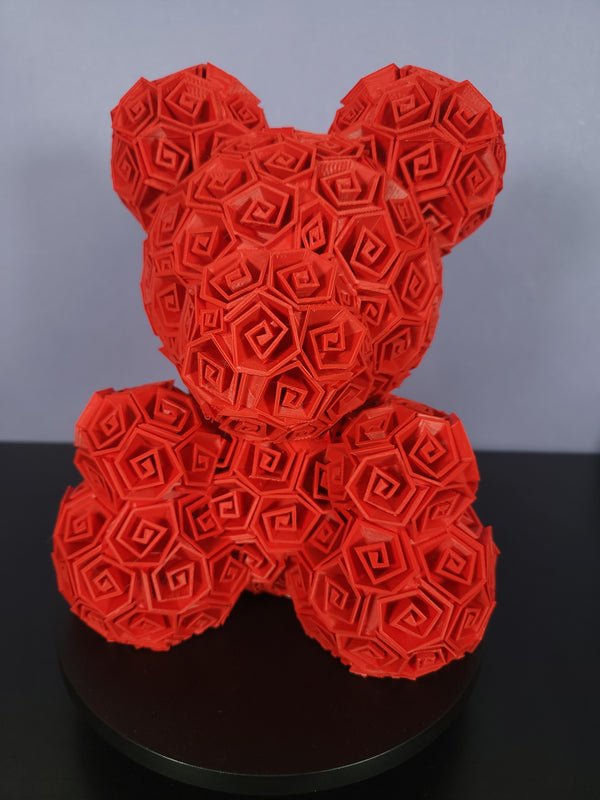 3D Printed Rose Teddy Bear Valetines Day Special