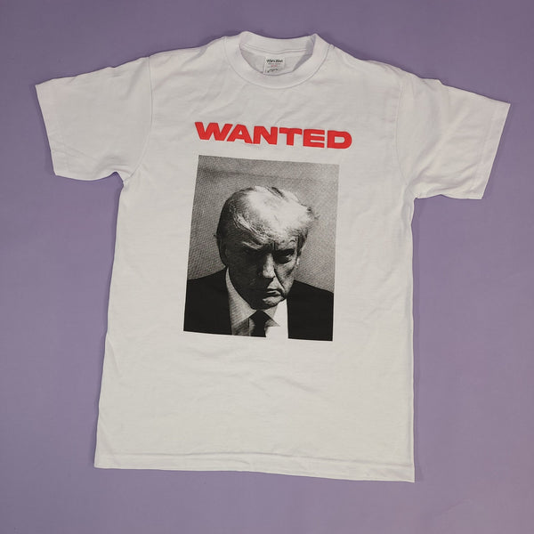 "Wanted" President Donald Trump Puff Print Graphic T - Shirt - Steez Stock