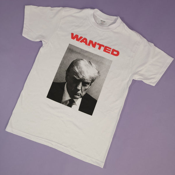 "Wanted" President Donald Trump Puff Print Graphic T - Shirt - Steez Stock