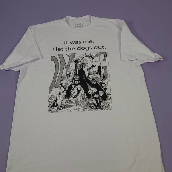 Zabuza “It Was Me, I let the dogs out” Spell - out and Graphic shirt - Steez Stock