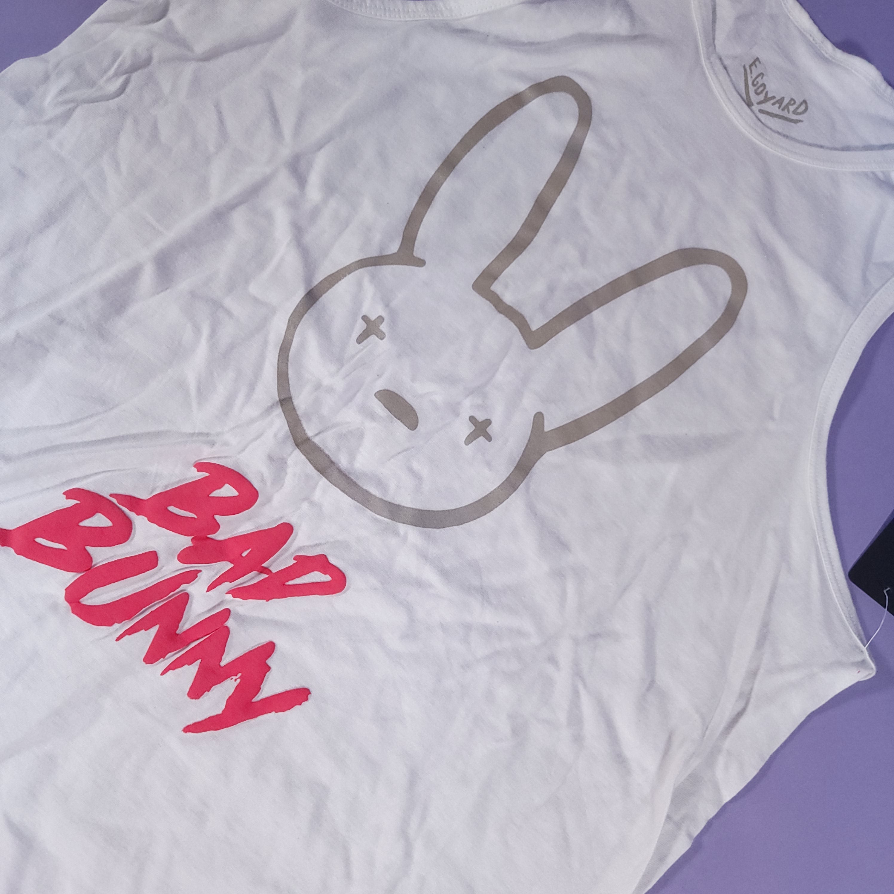 NWT E.Goyard Bad Bunny El Ultimo Tour Del Mundo Orlando, FL 2022 White Tank Top T-Shirt Men's sz M