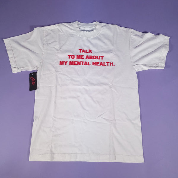 NWT E.Goyard "Talk To Me About My Mental Health" Rorschach Test White T-Shirt Men's sz S